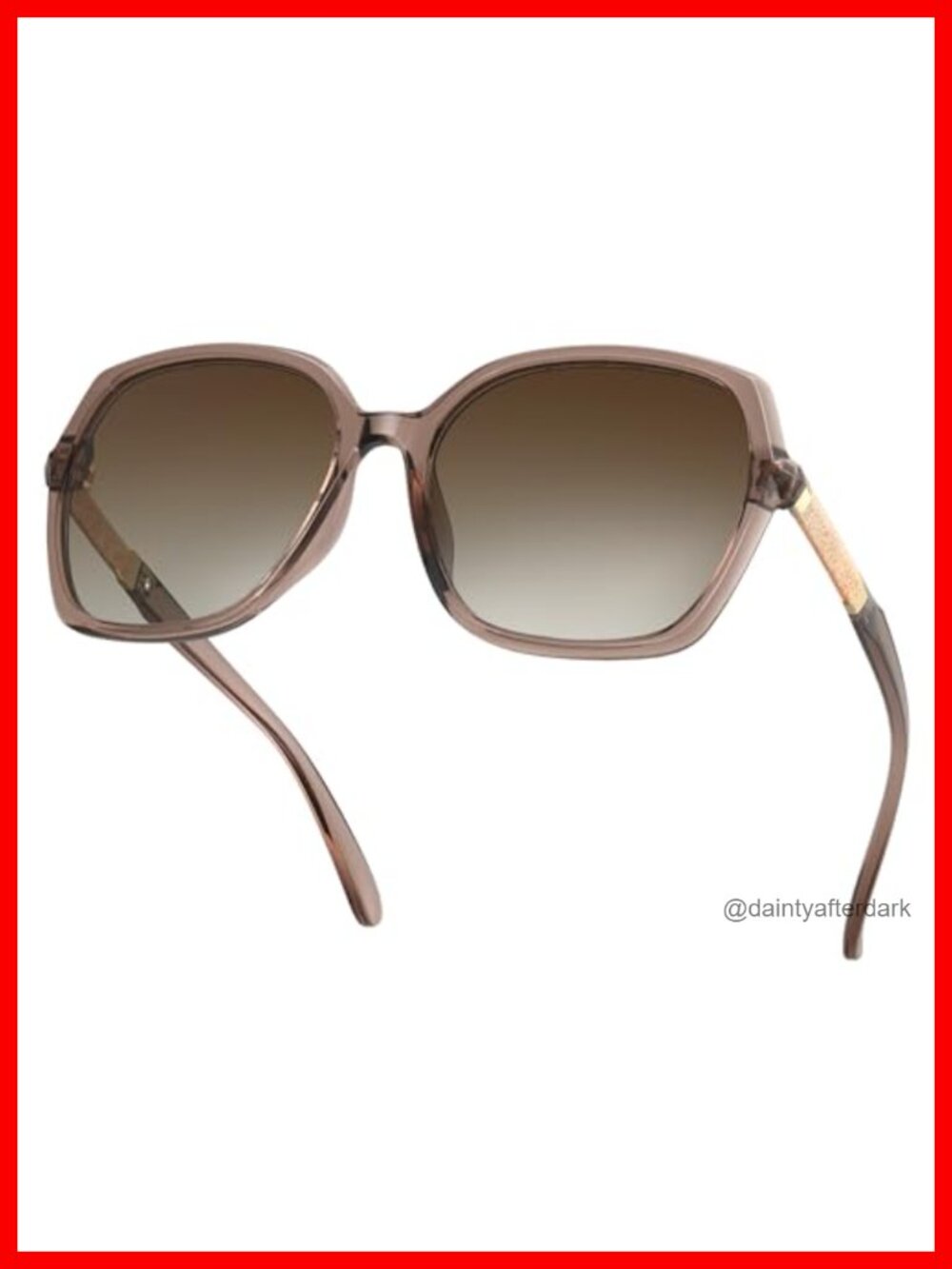Women's Polarized Square Sunglasses with Rhinestone Frame UV400 Protection